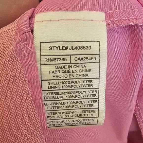 Betsy Johnson Pale Pink Glittery Heart Printed Tulle Romantic Midi Dress - Picture 10 of 10